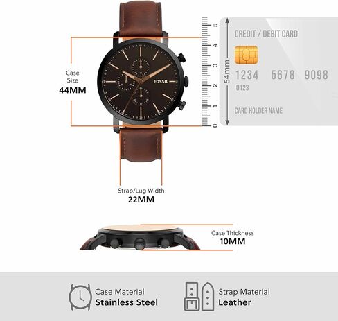 Luther Chronograph Brown Leather Watch in Saudi Arabia