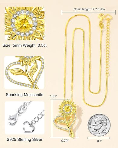 Sunflower Necklaces for Women, Wedding Anniversary Birthday Mothers Day Gifts for Wife You Are My Sunshine Women's Jewelry Girlfriend Grandma Mom Daughter in Kuwait