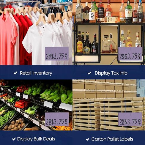 Perco Yellow Pricing Labels for Monarch 1131 Price Gun - 1 Sleeve, 8 Rolls, 20,000 Price Marking Labels - with Ink Roll Included in Kuwait