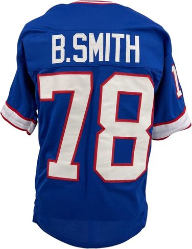 Bruce Smith Jersey Blue Buffalo | Unisex Adult Sizes S-6XL Unsigned Custom Sewn Stitched in Saudi Arabia