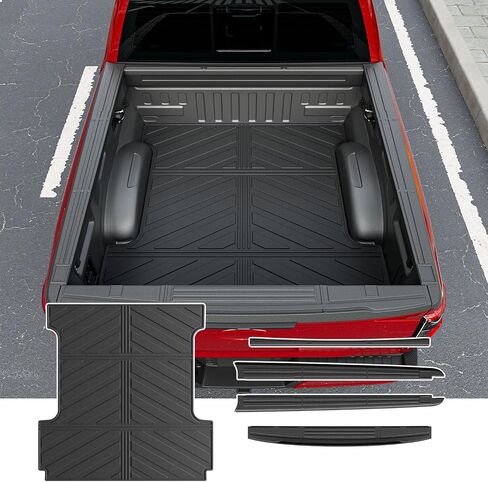 أغطية سكة حديد سرير Powoq 5.5ft متوافقة مع 2015-2025 Ford F150 Rails يغطي 4pcs غطاء صب TPE حول استبدال الحامي لعام 2015-2025 Ford F-150 ملحقات in Kuwait