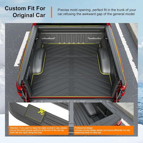 أغطية سكة حديد سرير Powoq 5.5ft متوافقة مع 2015-2025 Ford F150 Rails يغطي 4pcs غطاء صب TPE حول استبدال الحامي لعام 2015-2025 Ford F-150 ملحقات in Kuwait