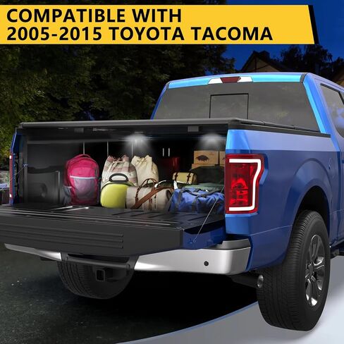 Pensun 5ft Hard Tri-Fold Truck Cover Cover for Toyota Tacoma 2005-2015 ، Black Truck Tonneau Cover (Hard ، 2005-2015 Toyota Tacoma) in Saudi Arabia