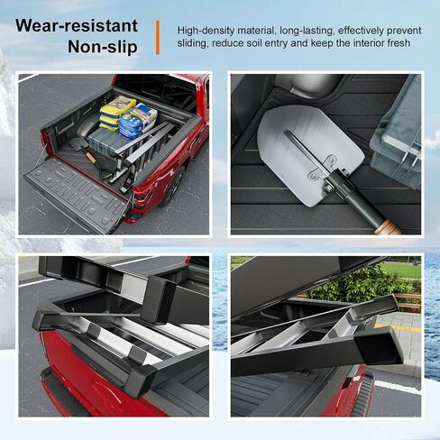 أغطية سكة حديد سرير Powoq 5.5ft متوافقة مع 2015-2025 Ford F150 Rails يغطي 4pcs غطاء صب TPE حول استبدال الحامي لعام 2015-2025 Ford F-150 ملحقات in Kuwait