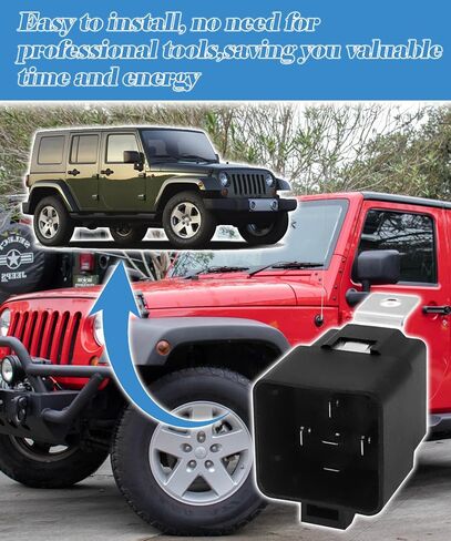 ترحيل محرك مروحة تبريد المحرك متوافق مع Jeep Wrangler 2009-2016 ، استبدل 56055667AA ، 56055667AB in Saudi Arabia