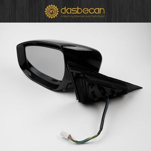 Dasbecan اليمين الجانبي للركاب مرآة الباب متوافقة مع نيسان ألتيما 2013-2018 تسخين مع مؤشر إشارة انعطاف الدليل الزجاجي ، طي محل 963013T3A الأسود 6pins in Saudi Arabia