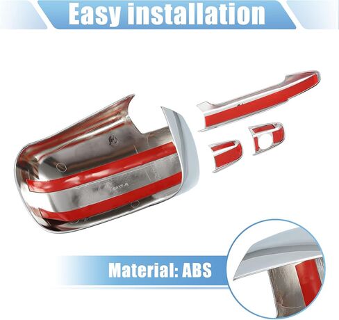 X AUTOHAUX 1 Set Car Exterior Chrome Plated Mirror Cover Door Handle Cover Cap Overlay for Toyota Tacoma 2005-2010 in Saudi Arabia