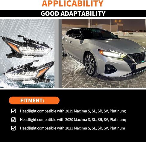 NI2502269 Left Driver Side Side Liptive متوافق مع 2019-2021 Maxima S ، SL ، SR ، SV ، Platinum in Kuwait