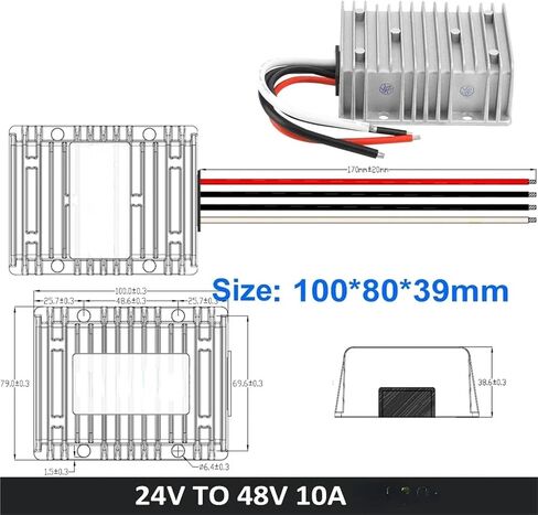1pc 24V to 48V 3A 5A 10A 15A 24 Volt to 48 Volt Booster Power Converter Step-up Voltage Regulator Module(10A_48V) in Saudi Arabia