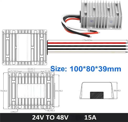 1pc 24v إلى 48v 3a 5a 10a 15a 24 فولت إلى 48 فولت محول الجهد الكهربائي للترجمة (10A_48V) in Saudi Arabia