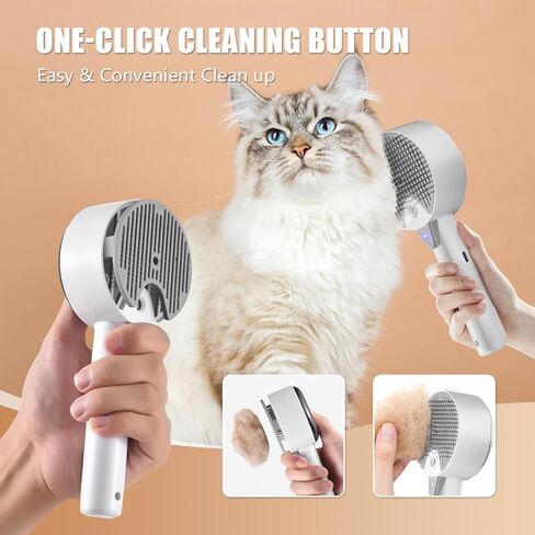 Cloud Care Cat Brush for Indoor Cat Steam Brush for Shedding Spritz Defur Comb for Cats Steam Cat Brush for Long Short Hair Cats Dogs Pet Steam Brush for Cats Massage Grooming Self-Cleaning in Saudi Arabia