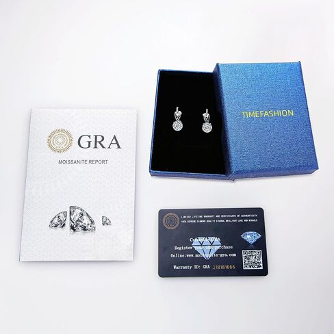 2ct Moissanite Infinity Drop أقراط للنساء ، D Round Round Cut Moissanite 925 Sterling Silve Infinity Stud ، هدايا مثالية للزوجة أو أمي in Kuwait
