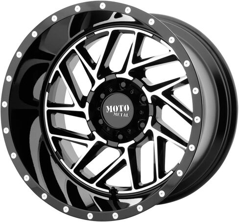 MOTO METAL MO985 BREAKOUT Gloss Black Machined Wheel with Painted and Chromium (hexavalent compounds) (20 x 12. inches /6 x 106 mm, -44 mm Offset) in Saudi Arabia