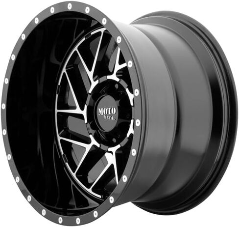 MOTO METAL MO985 BREAKOUT Gloss Black Machined Wheel with Painted and Chromium (hexavalent compounds) (20 x 12. inches /6 x 106 mm, -44 mm Offset) in Saudi Arabia