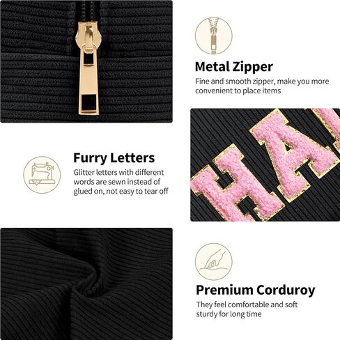 حقيبة مكياج MAGEFY سروال قصير حقيبة مكياج صغيرة للمحفظة مع مقصورات حقيبة مكياج لطيفة حقيبة مستحضرات تجميل للنساء والأصدقاء هدايا Preppy (بيج، شعر) in Kuwait