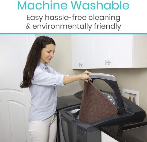 Sures Waterproof Chair Pads for Incontinence (22" x 21") - Washable, Waterproof Seat Protector - Chair Protector Seat Cover - Absorbent Pad for Bed, Seat, Car, Wheelchair & Recliner (Brown, 4 Pack) in Kuwait