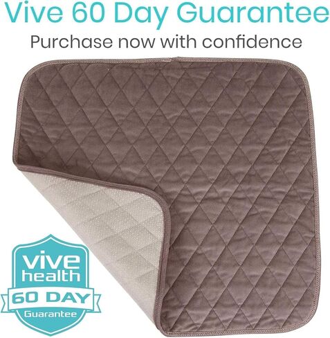 Sures Waterproof Chair Pads for Incontinence (22" x 21") - Washable, Waterproof Seat Protector - Chair Protector Seat Cover - Absorbent Pad for Bed, Seat, Car, Wheelchair & Recliner (Brown, 4 Pack) in Kuwait