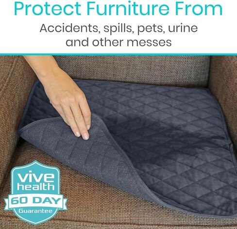Sures Waterproof Chair Pads for Incontinence (22" x 21") - Washable, Waterproof Seat Protector - Chair Protector Seat Cover - Absorbent Pad for Bed, Seat, Car, Wheelchair & Recliner (Brown, 4 Pack) in Kuwait