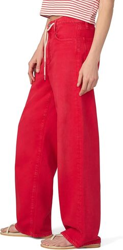 Joe's Women's The Ryan Relaxed Low Rise Straight Leg Draw Cord Denim Pant in Saudi Arabia