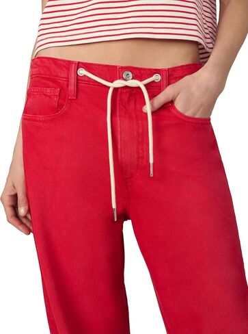 Joe's Women's The Ryan Relaxed Low Rise Straight Leg Draw Cord Denim Pant in Saudi Arabia
