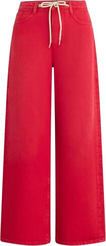 Joe's Women's The Ryan Relaxed Low Rise Straight Leg Draw Cord Denim Pant in Saudi Arabia