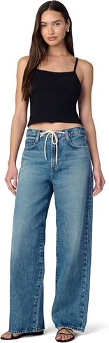 Joe's Women's The Ryan Relaxed Low Rise Straight Leg Draw Cord Denim Pant in Saudi Arabia