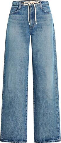 Joe's Women's The Ryan Relaxed Low Rise Straight Leg Draw Cord Denim Pant in Saudi Arabia