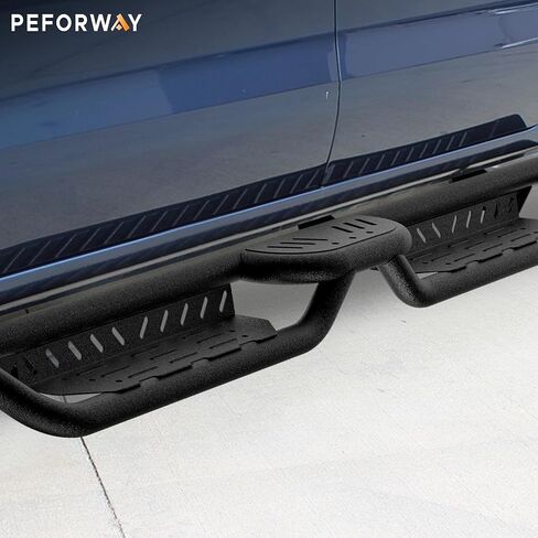 ألواح الجري التي تناسب Chevy Colorado/GMC Canyon Crew Cab 2015-2025 ، خطوات جانبية من الصلب الكربوني الثقيل ، 5.7 بوصات مطلية بمسحوق أسود مطلي بارز in Saudi Arabia