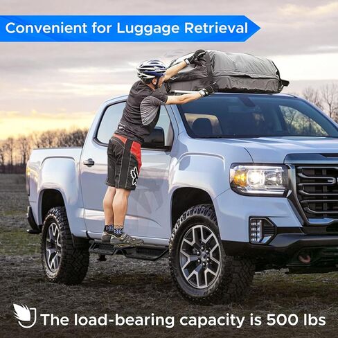 ألواح الجري التي تناسب Chevy Colorado/GMC Canyon Crew Cab 2015-2025 ، خطوات جانبية من الصلب الكربوني الثقيل ، 5.7 بوصات مطلية بمسحوق أسود مطلي بارز in Saudi Arabia