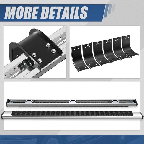 Auto Dynasty Running Boards Compatible with 2009-2022 Dodge Ram 1500 Quad/Extended Cab, Stainless Steel Side Step Rail Nerf Bar, 5 Inches Step Bars, Polished Chrome in Saudi Arabia