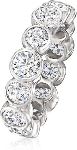 روس سايمونز 4.00 CT. T.W. فرقة CZ Edernity في الفضة الاسترليني in Saudi Arabia