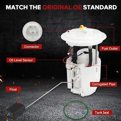 E7220M Electric Fuel Pump Module Assembly Sending Unit Compatible with Jeep Patriot, Compass & Dodge Caliber, 2007-2016, 1.8L 2.0L 2.4L, 2WD, Replace# E7220M, SP7040M in Kuwait