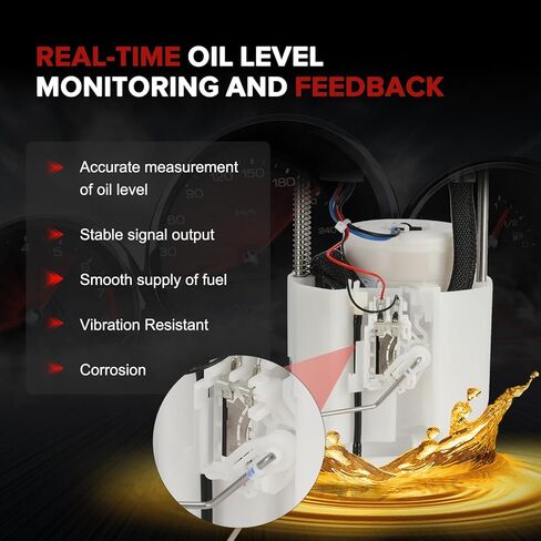 E7220M Electric Fuel Pump Module Assembly Sending Unit Compatible with Jeep Patriot, Compass & Dodge Caliber, 2007-2016, 1.8L 2.0L 2.4L, 2WD, Replace# E7220M, SP7040M in Kuwait