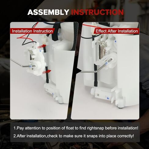 E7220M Electric Fuel Pump Module Assembly Sending Unit Compatible with Jeep Patriot, Compass & Dodge Caliber, 2007-2016, 1.8L 2.0L 2.4L, 2WD, Replace# E7220M, SP7040M in Kuwait