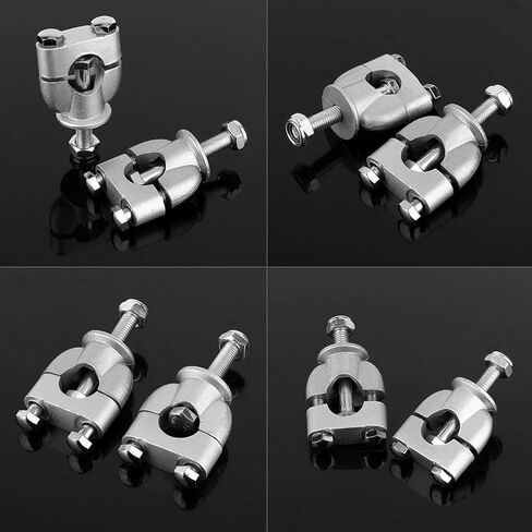 Majatou Motorcycle Handlebar Risers, Motorcycle Riser Handlebar Mount Clamp Lifte, 1 Pair 22mm Silver Handle Bar Mount Mounting Riser Clamp for ATV Motorcycles in Saudi Arabia