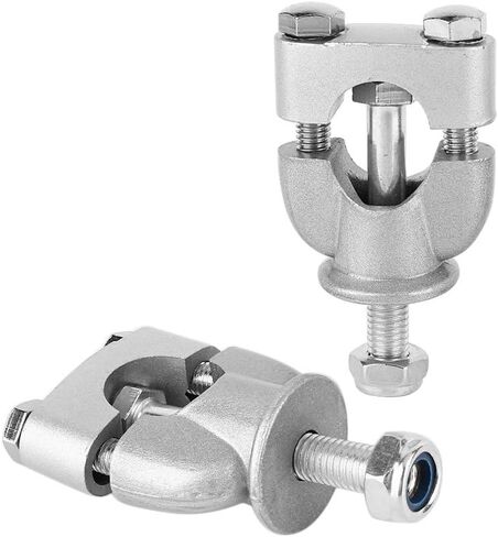Majatou Motorcycle Handlebar Risers, Motorcycle Riser Handlebar Mount Clamp Lifte, 1 Pair 22mm Silver Handle Bar Mount Mounting Riser Clamp for ATV Motorcycles in Saudi Arabia