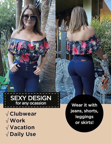 ARANZA Women Bodysuit Jumpsuit Body Shaper Blouse Blusa de Mujer Faja Colombiana in Kuwait