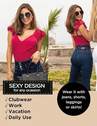 ARANZA Women Bodysuit Jumpsuit Body Shaper Blouse Blusa de Mujer Faja Colombiana in Kuwait