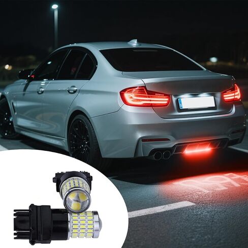 Mandark 7443 Car LED Bulb, 2PCS Super Bright Automotive Reverse Tail Brake Light, Vehicle Daytime Running Backup Lighting Replacement Accessories, Universal for SUV Sedan Truck (White) in Saudi Arabia