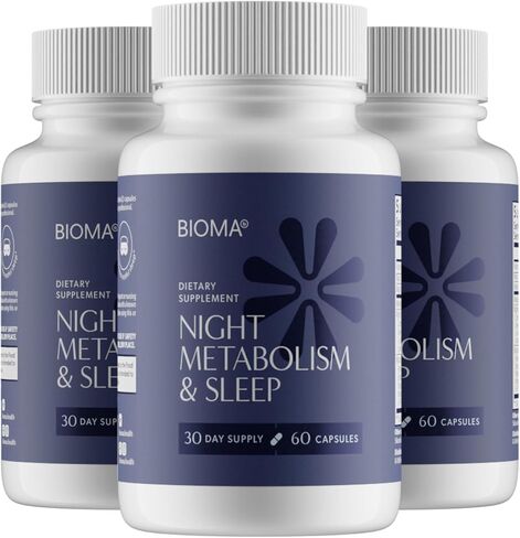 استقلاب النوم الليلي والنوم - يدعم الهضم ، استقلاب الطاقة والنوم المريح مع الميلاتونين ، فيتامين (د) ، المغنيسيوم والمزيد - 60 كبسولة (إمدادات مدتها 30 يومًا) in Kuwait