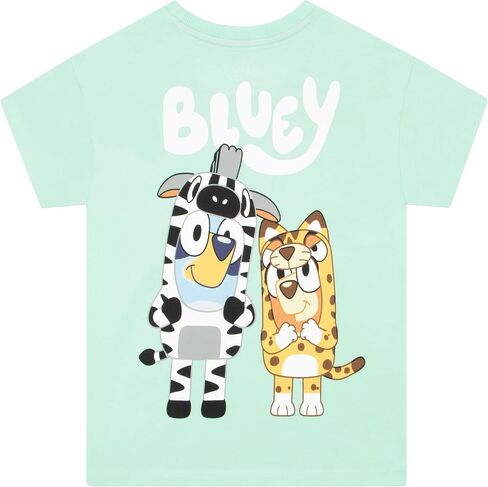 Bluey Tshirt ، قميص فتيات قصير الأكمام ، Tshirt Kids Bingo For Summer ، Cotton Girls Summer Closy in Saudi Arabia
