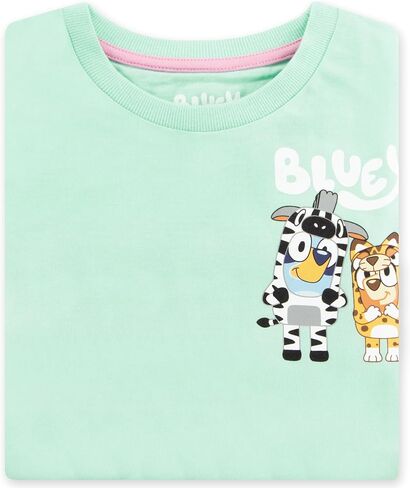 Bluey Tshirt ، قميص فتيات قصير الأكمام ، Tshirt Kids Bingo For Summer ، Cotton Girls Summer Closy in Saudi Arabia