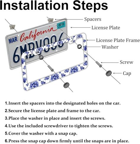 Checkered License Plate Frames，Checkered Car Accessories for Women，Cute Licens,e Plate Holder，Aluminum License Plate Frame Fits Standard US Vehicles Size 12.2 x 6 Inch (Multicolor-2pcs) in Kuwait