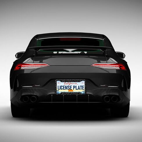 Black Leopard Cheetah Print License Plate Frames - 2 Pack Animal Print License Plate Holder, Stainless Steel Rust-Proof Waterproof Car Decorative Tag Frame with Screws Fasteners Caps in Saudi Arabia