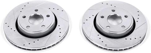 Power Stop AR83076XPR Front Evolution Drilled & Slotted Rotor Pair For Dodge Durango 2011-2020, Jeep Grand Cherokee 2011-2020 [Model Specific] in Saudi Arabia