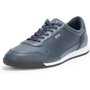 BOSS Men's Titanium Low Profile Leather Sneaker in Saudi Arabia