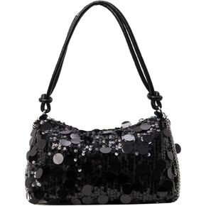 Women Sequin Bag Small Shoulder Tote Sparkly Purse Clutch Handbags Evening Bag Party Bling Glitter Sparkle Sequin Purse in Kuwait