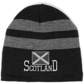Prospy Pros Beanie beanie للرجال والنساء اسكتلندا العلم الاسكتلندي الأسود التطريز أكريليك الصوف القبعات القبعات الجمجمة الأسود 1 الحجم in Kuwait