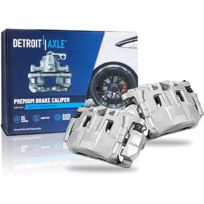 Detroit Axle - Front 2PC الفرجار الفرامل لـ 10-16 Cadillac SRX ، 2 الفرجار الفرامل ث/قوس 2010 2011 2012 2014 2014 2015 2016 استبدال in Kuwait