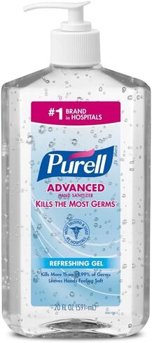 PURELL Advanced Hand Sanitizer Refreshing Gel, Clean Scent, 20 fl oz Pump Bottle (Pack of 12) – 3023-12 in Saudi Arabia